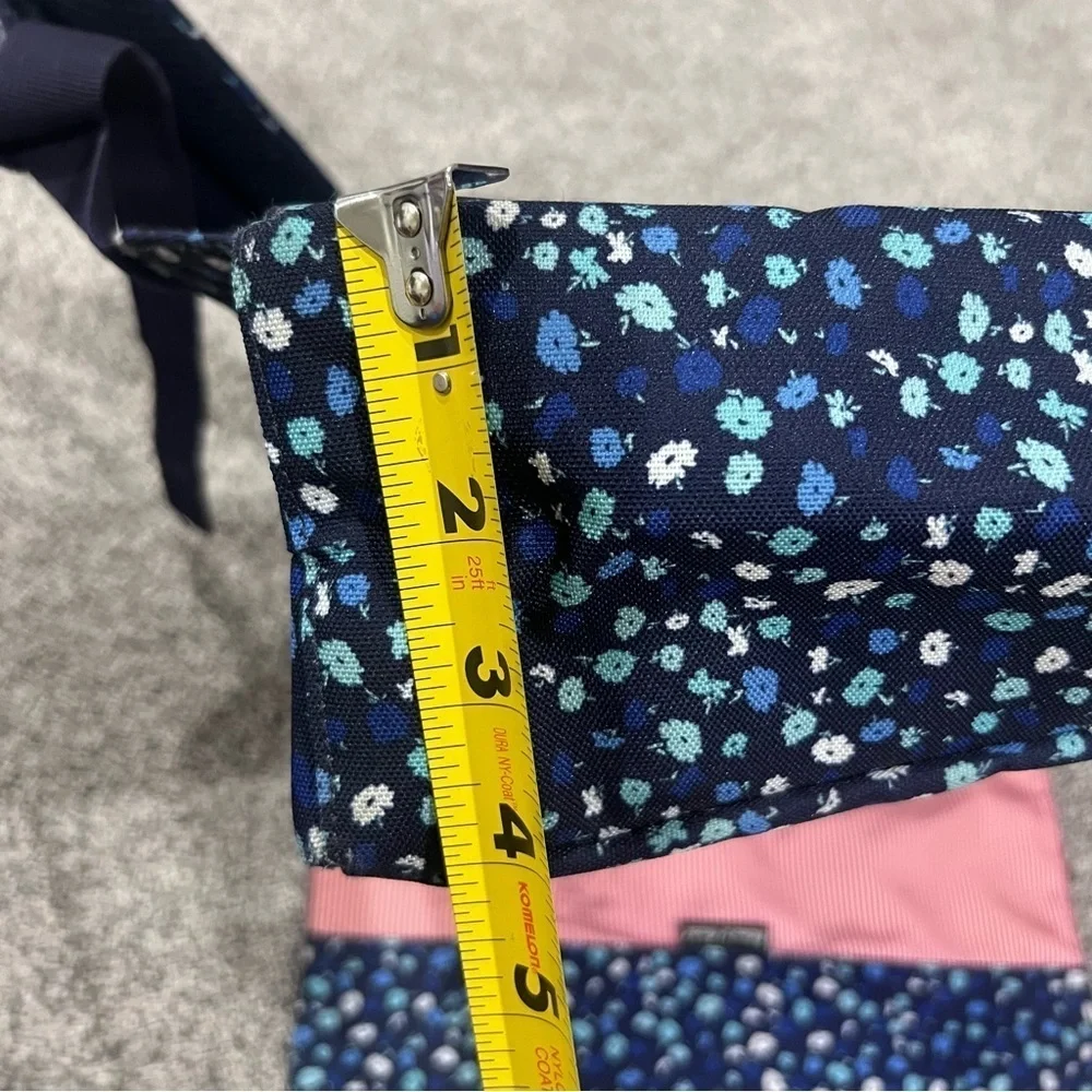 Herschel Supply Company Blue Brown Floral Canvas Flap Magnetic Closure Backpack